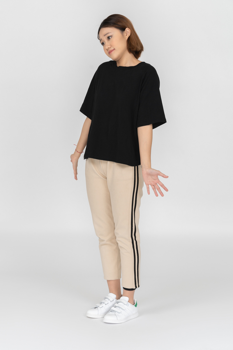 A Woman Wearing a Skirt and Tights and Stockings .